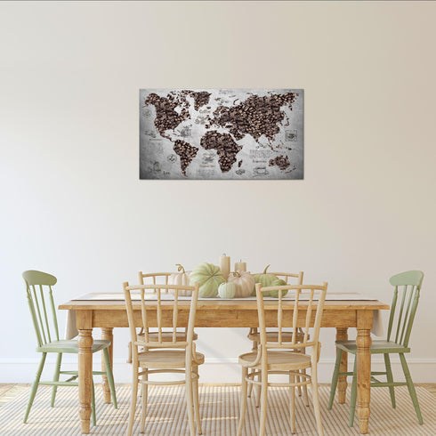 Wandbilder Wohnzimmer XXL Küche Kaffee Moderne Bilder Weltkarte